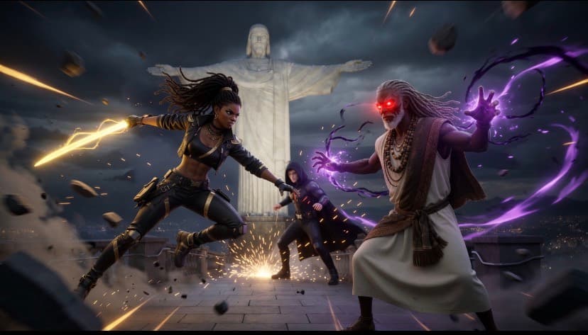 Confronto dos Guardiões em uma grande cidade
